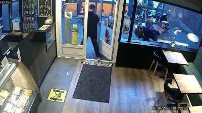 WCGW trying to rob a bakery dressed like the devil