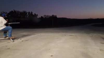 20lbs of tanerite and diesel at 700yds