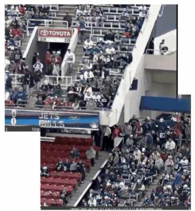 HMB while I slide down this upper deck stadium railing