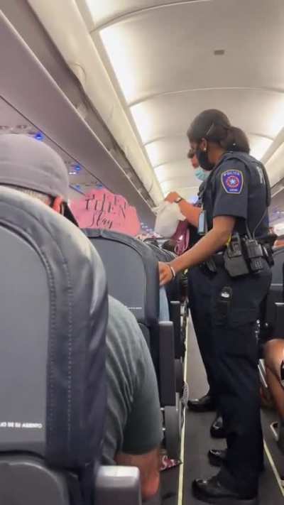 This passenger was kicked off an American flight the day prior. American rebooked her on Spirit (this flight) and she unfortunately now is on the No Fly list.