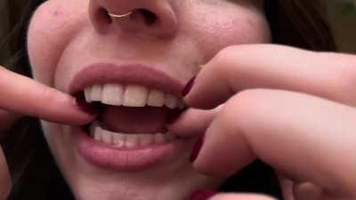 Drooling while making asmr