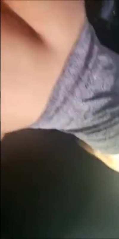 Fucking huge bbc on parkinglot in car