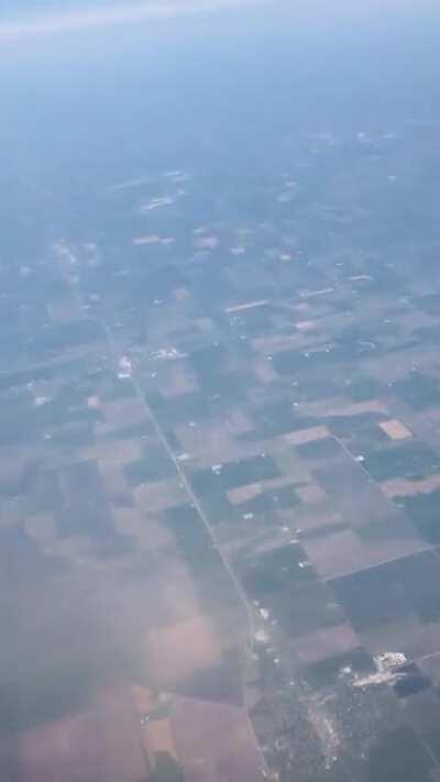 Does this count? Farm Land form plane view somewhere in south-east US