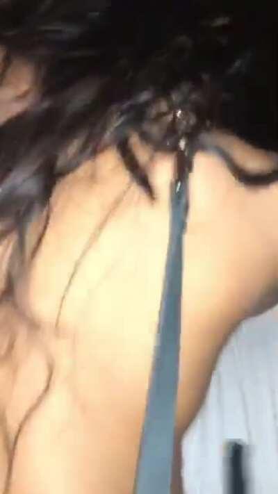 (OC) he loves choking me with a leash when he fucks my tight brown pussy with his big white cock. Follow my only fans at: brown_babe