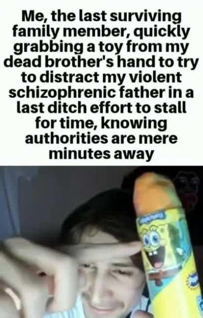 Dad look!! Sponge bob!!