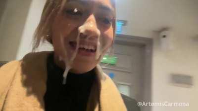 Help Artemis set up a new cumwalks page on Fansly!!