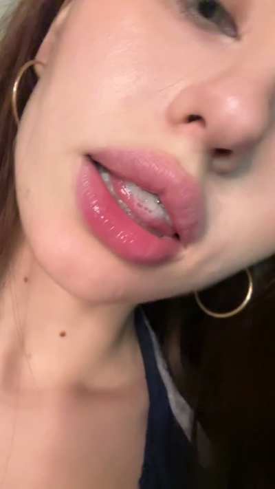 I wish I would lie on top of you and fill you with my spit