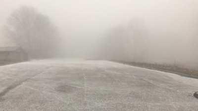 Video I took 2 years ago of a park parking lot in the middle of a blizzard