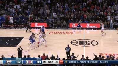 [Highlight] PG gives the Clippers the lead, gets the steal then Reggie Jackson extends the lead to 3 with 36.7 left