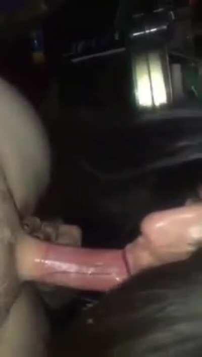 Licks up what she missed