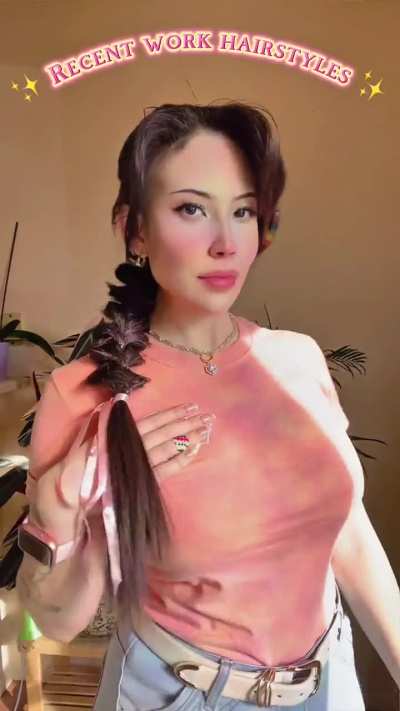 Some of my recent hairstyles I’ve tried for work! All of these shots were taken after a full 7-8 hour shift so they held up pretty well 🥰