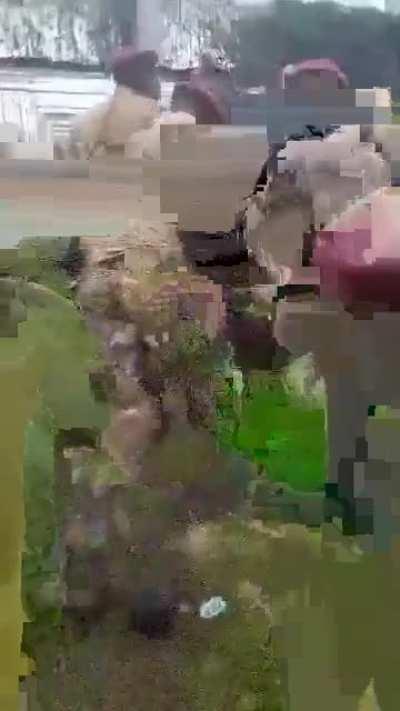 Congolese soldiers arrest an American citizen involved with a coup attempt