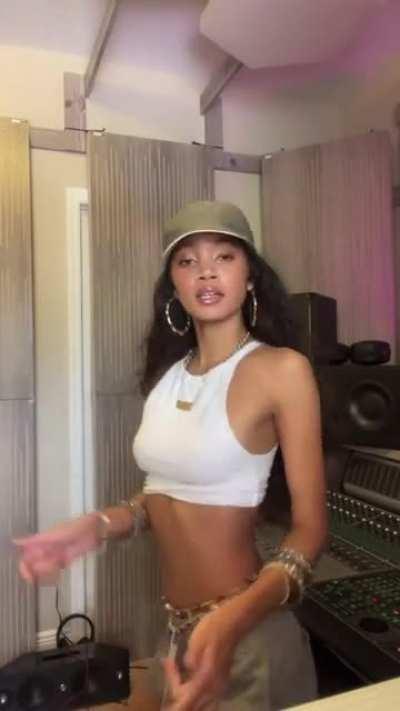 Tayaisha in the studio