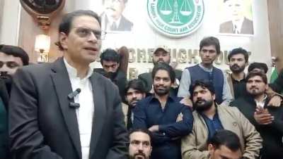 Salman Akram Raja's speech praising Sohail Afridi and the crowds of PTI supporters who have flooded Lahore