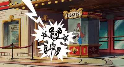 [Mickey Mouse shorts]