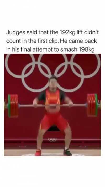 He has gold if he liftted 192 but went for world record just to prove a point
