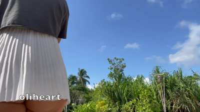 Flashing my plugged but in public