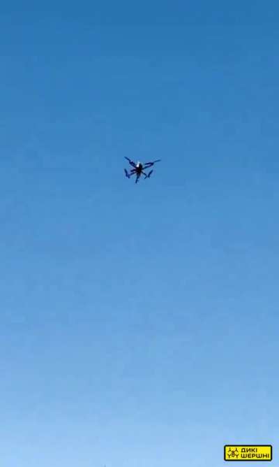 successfully modified FPV into a machine-gun drone by Ukrainian military