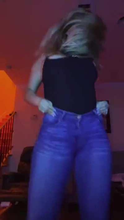 dancing to her new song