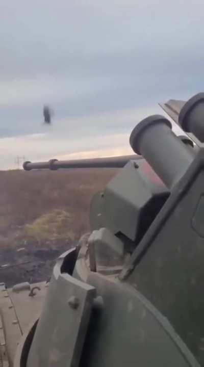 Antitank missile misses its objective.
