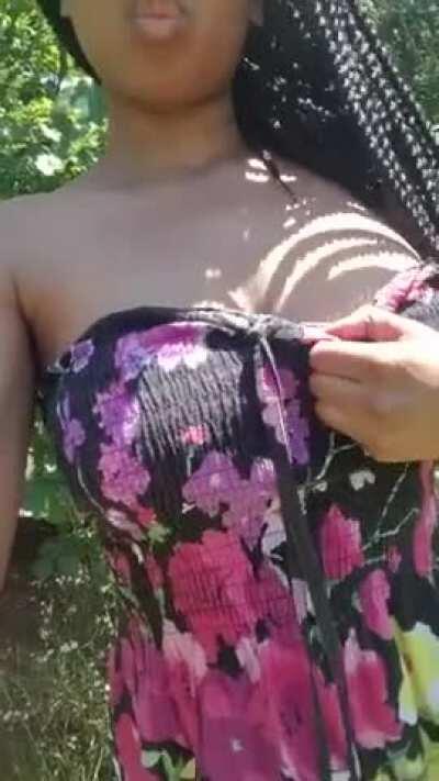 [OC] [Gif] Giving my tits a bit of vitamin D 🌞