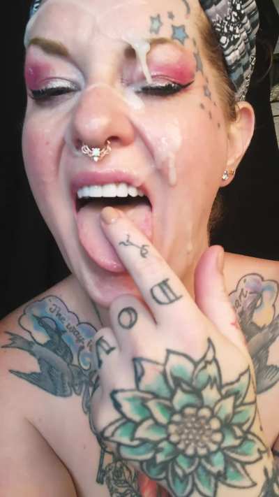 Amelia-Marie cleans up.