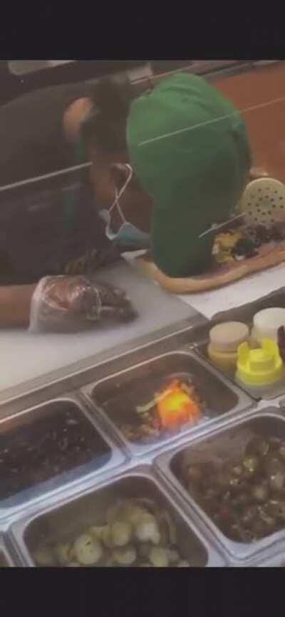 Man DEO somebody come get this lady she just took a fuckin nap on my sandwich