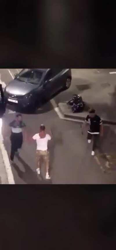 Fight in Barcelona Streets