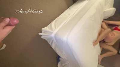 Hubby couldn’t control and came within minutes as he saw his wife riding the big bull cock. As a good cuck he kept filming while shooting his cum. Cuckys should be reminded often why they are in the room and why they are cucks 🥰🥰