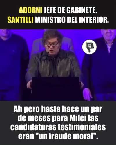 Candidatos Testimoniales: “Un Fraude Moral” Javo Milei