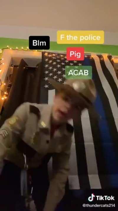 This kid thinks he's a cop.