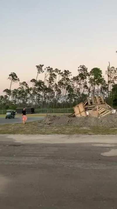 huge bonfire explosion