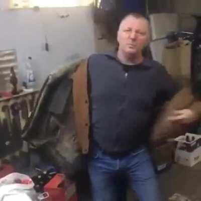 Remember to wear a helmet when you let someone shoot on your back