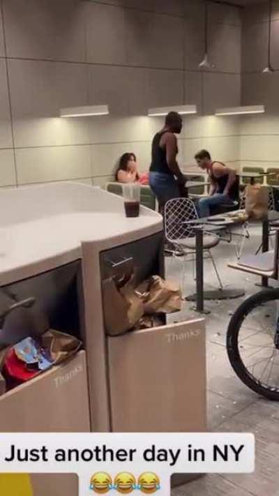 Man DESTROYS McDonald’s after being jumped!