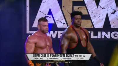 [AEW: Dark Elevation Spoilers] Team Taz enter with identical animations