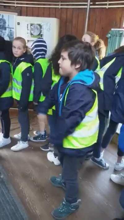 realized he was being filmed while busting some absolute swagger moves