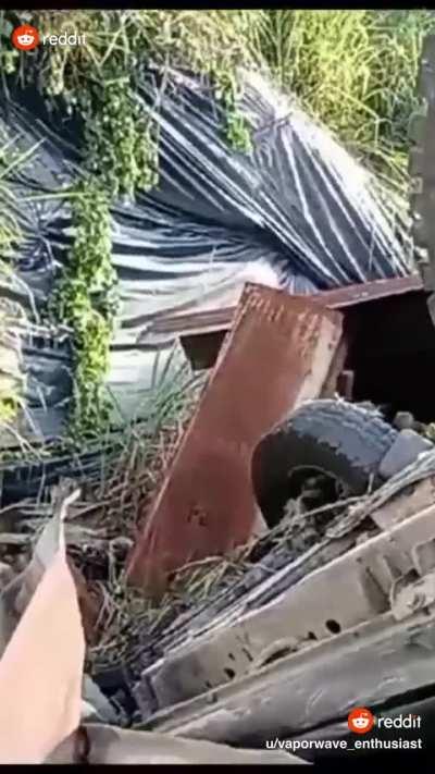 Good thing no one was underneath that part of the house 