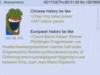 Chinese History versus European History