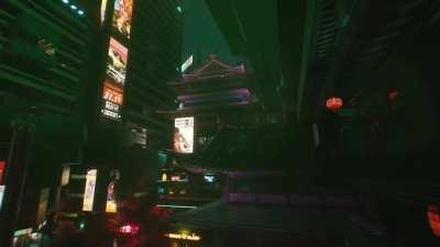 All the Clips of Night City at Night from the Trailers for Cyberpunk 2077