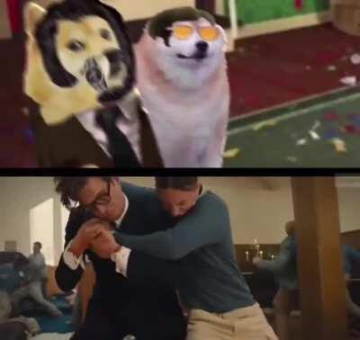 After 3 weeks and 100+ hours it’s finally done, Kingsman Church Fight recreation ( side by side version )