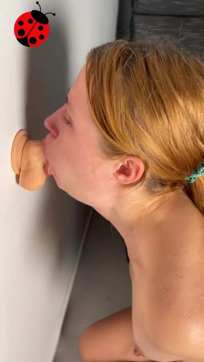 I love to gag on my dildo