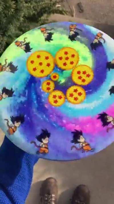 A Kid Goku disc golf dye I did.