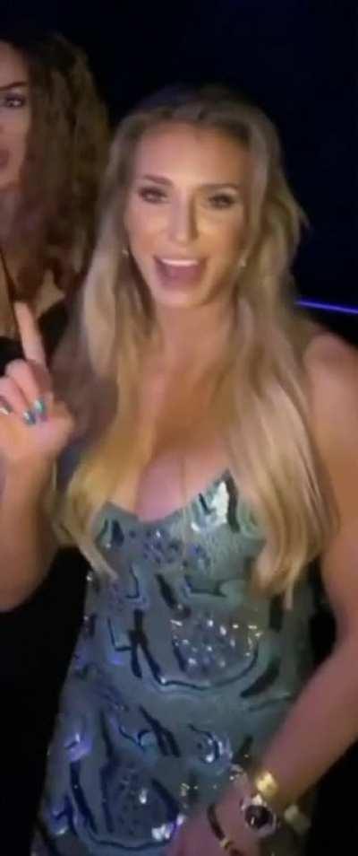 Charlotte Flair shaking her Watermelons