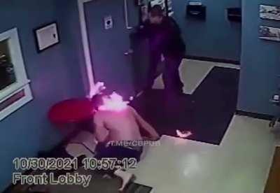 You don't taze a dude who poured sanitizer all over himself, idiot cops.