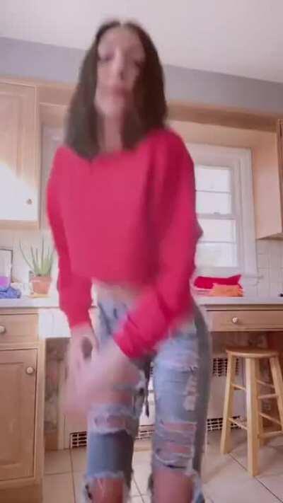 Her cheeks won the challenge