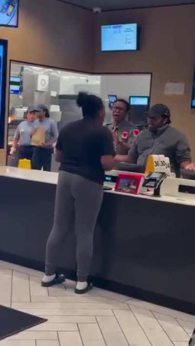 When a psycho Mc’Ds customer meets the chillest most un-phased Mc’Ds employee with no F’s left to give..