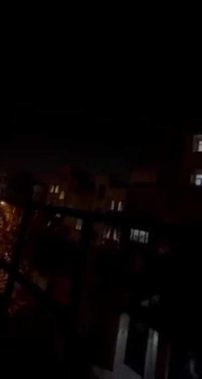 Someone got an air raid siren and uses it to ask for people to rise up and call for revolution