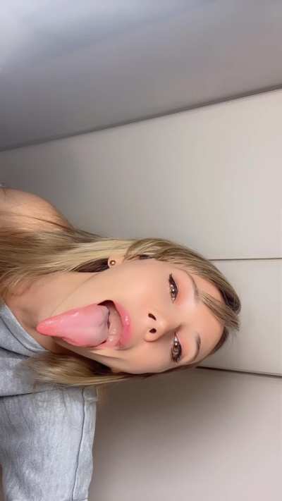 Just my tongue baby