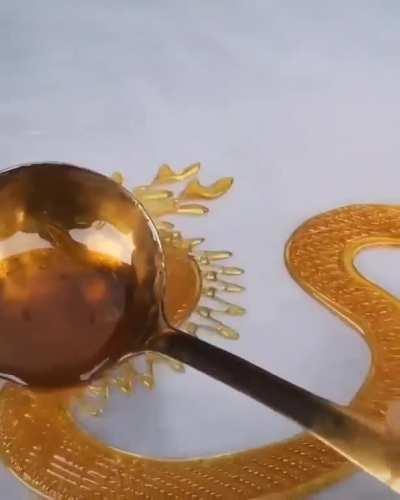 Dragon made out of honey