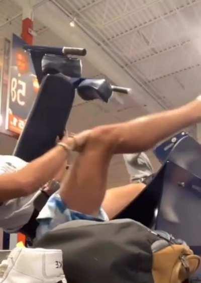 Just hyperextending your leg